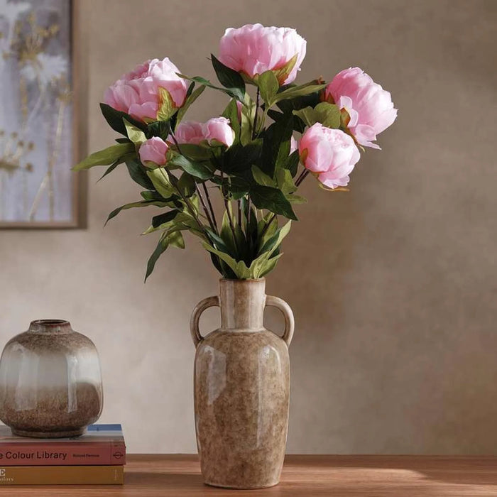 Peony Artificial Flowers And Buds Bunch 42X37X58Cm - Pink