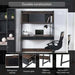 Peoria Writing Desk With Drawer Top Shelves - Black Pan Home