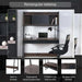 Peoria Writing Desk With Drawer Top Shelves - Black Pan Home