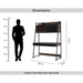 Peoria Writing Desk With Drawer Top Shelves - Black Pan Home