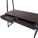Peoria Writing Desk With Drawer Top Shelves - Black Pan Home