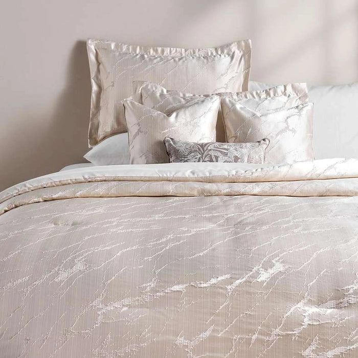 Perle Jacquard 6 Piece King Comforter Set-240X260Cm - Cream