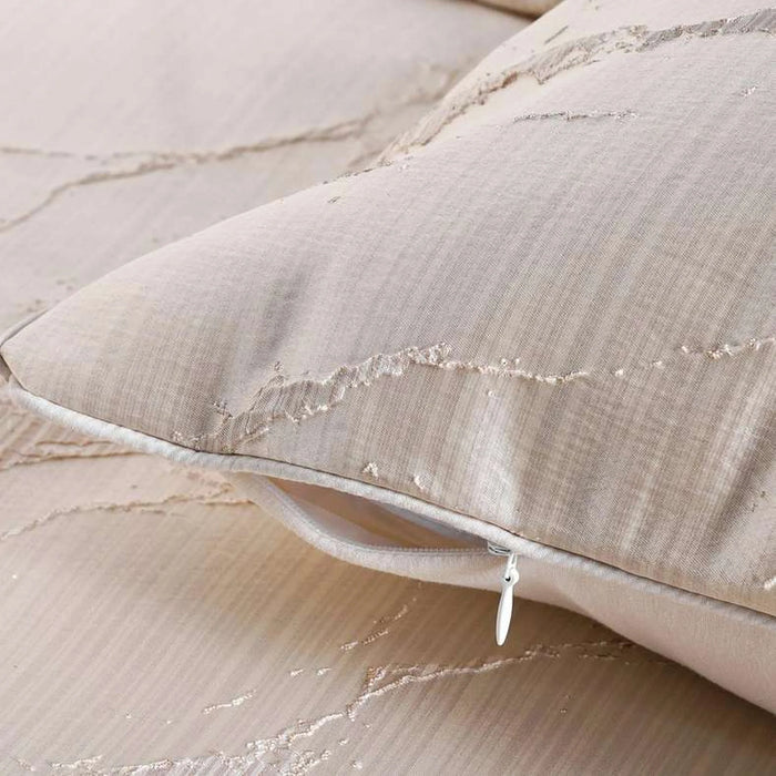 Perle Jacquard 6 Piece King Comforter Set-240X260Cm - Cream