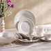 Perlee Beaded New Bone China Soup Plate - White Pan Home