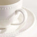 Perlee Beaded New Bone China Tea Cup Saucer 220Ml - White Pan Home