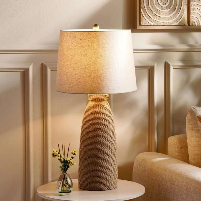Perrine E27 Seagrass Rope Table Lamp Dia 38X76Cm - Natural