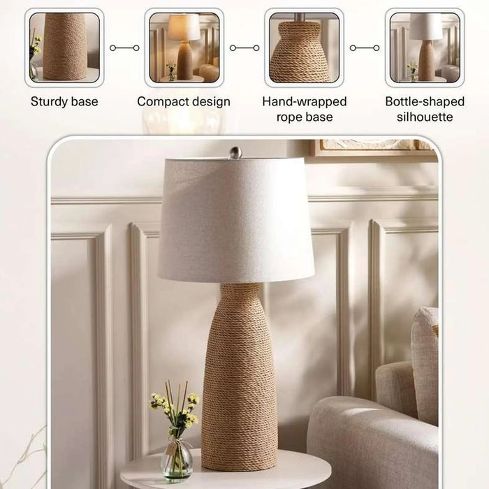 Perrine E27 Seagrass Rope Table Lamp Dia 38X76Cm - Natural