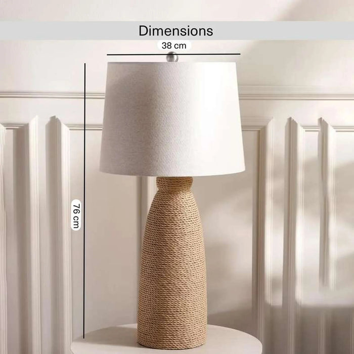 Perrine E27 Seagrass Rope Table Lamp Dia 38X76Cm - Natural