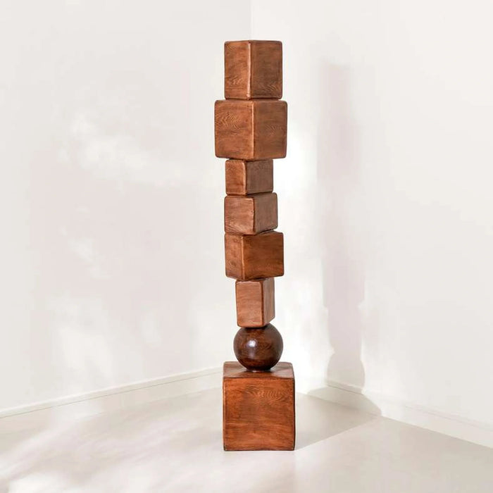 Perth Polyresin Large Decor Sculpture 32X32X163Cm - Brown