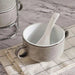 Petronella Stoneware 15-Piece Soup Set With Stand -Light Grey Pan Home