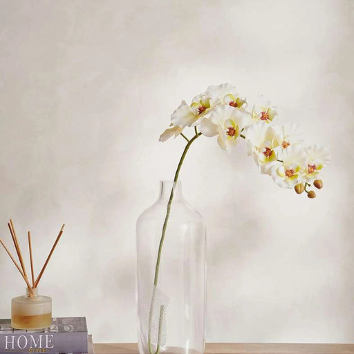 Phalaenopsis Artificial Orchid Stem Flower H90Cm - White Pan Home