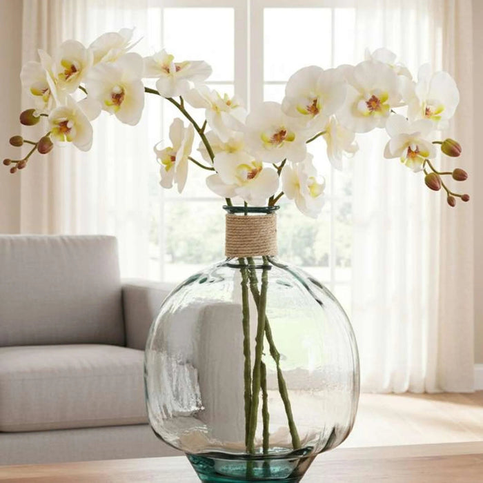 Phalaenopsis Artificial Orchid Stem Flower H90Cm - White Pan Home