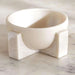 Pheobe Resin Footed Bowl 12.7X12.7X6Cm - White Pan Home