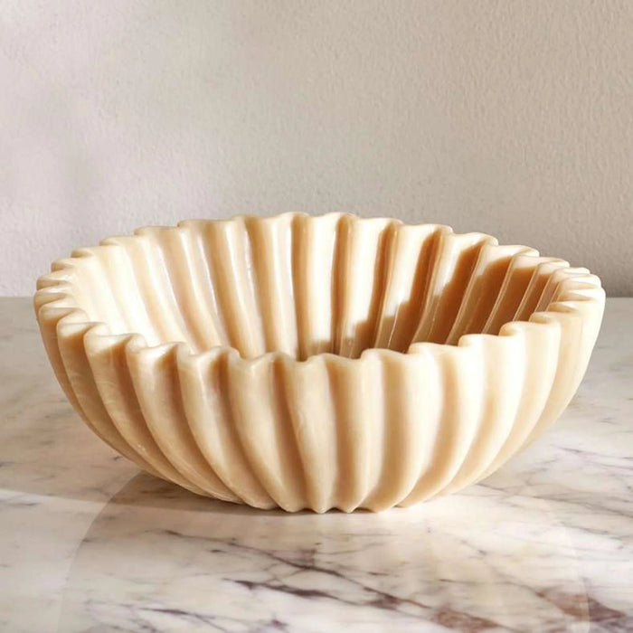 Pheobe Resin Ribbed Decor Bowl Dia20.5X7Cm -White Pan Home