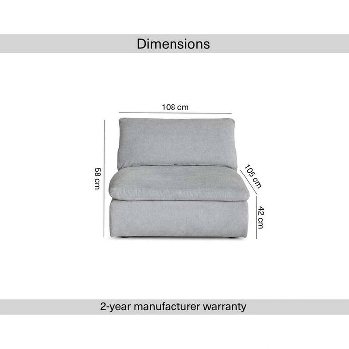 Pianca Armless Single Seater Sofa Pan Home