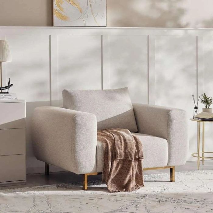 Piet Single Seater Sofa - Light Grey