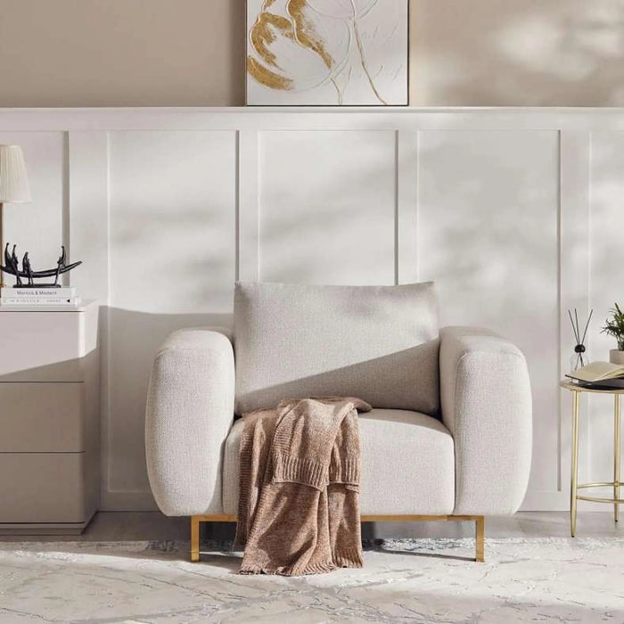 Piet Single Seater Sofa - Light Grey