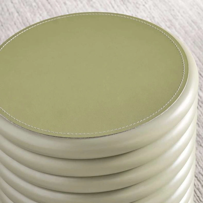 Pietra End Table Round Pu - Green