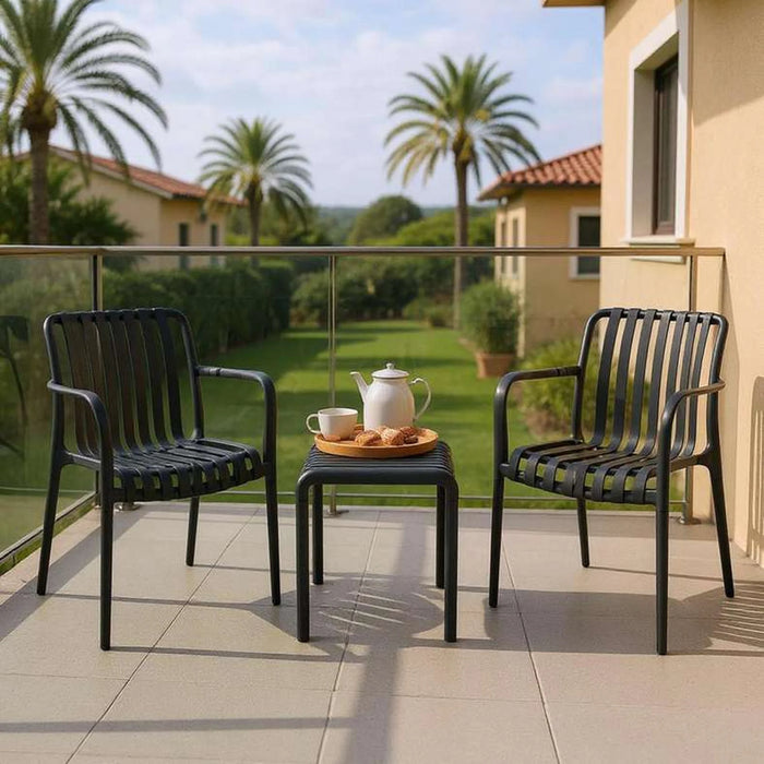 Pilar Outdoor Balcony Set-Black