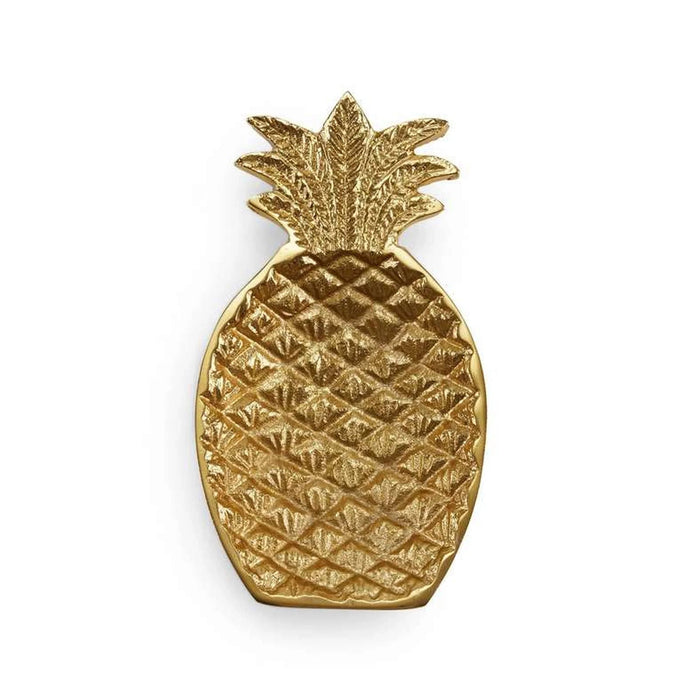 Pineapple Metal Decor Tray 19X10.15X2.5Cm- Gold Pan Home