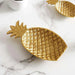 Pineapple Metal Decor Tray 28.5X17.15X3.17Cm- Gold Pan Home