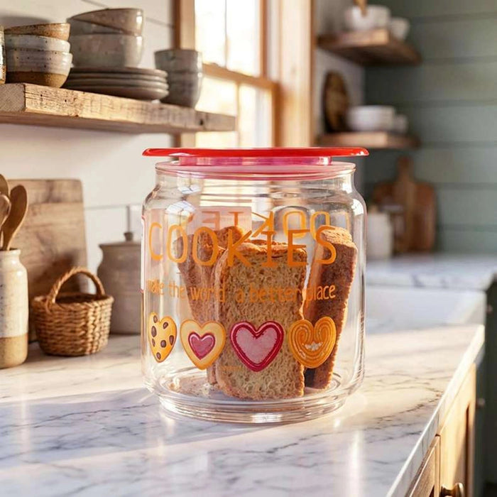Plano Cookies Jar 750Ml - Pink Clear Pan Home