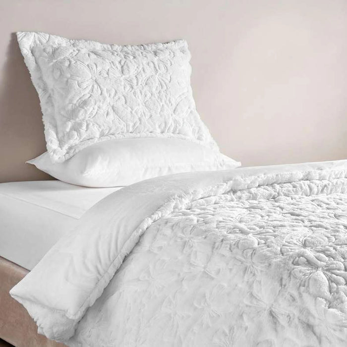 Plush Magic 2-Piece Single Comforter Set 135X220Cm - White
