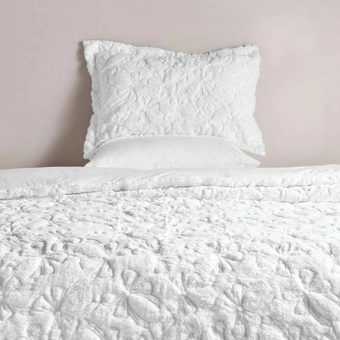 Plush Magic 2-Piece Single Comforter Set 135X220Cm - White