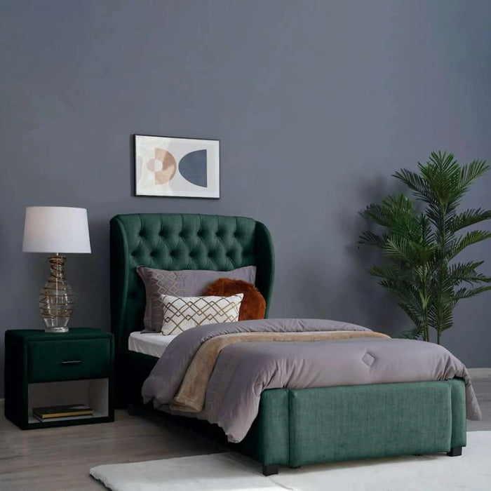 Pluto Headboard Chanel Olive Green L-90 : H-125 Cm