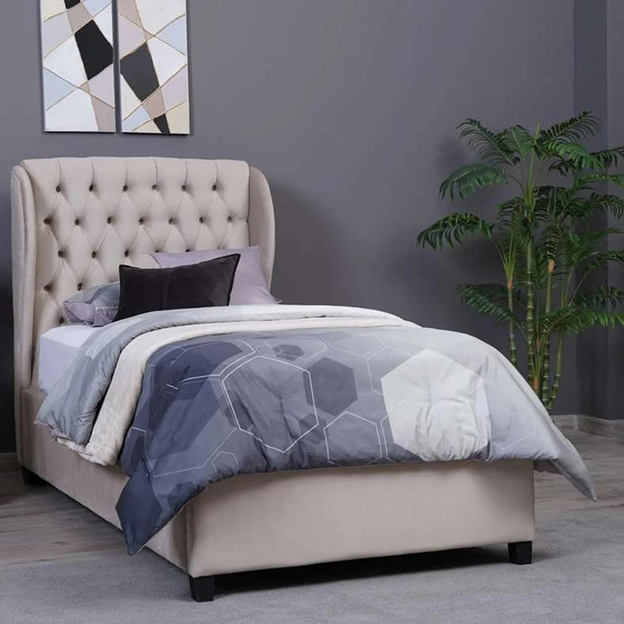 Pluto Headboard Velvet Beige L-120 : H-125 Cm