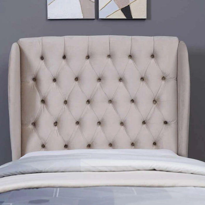 Pluto Headboard Velvet Beige L-120 : H-125 Cm