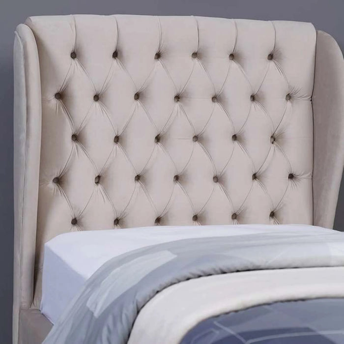Pluto Headboard Velvet Beige L-120 : H-125 Cm