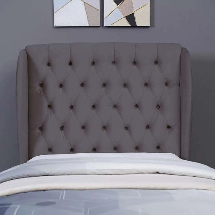 Pluto Headboard Velvet Grey L-90 : H-125 Cm