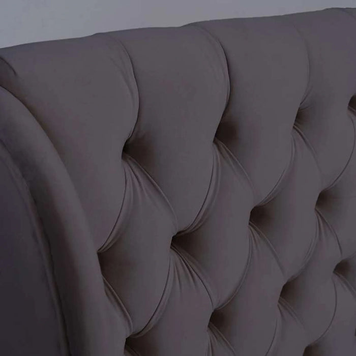 Pluto Headboard Velvet Grey L-90 : H-125 Cm