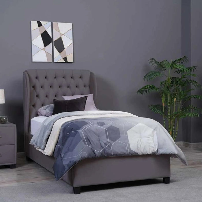 Pluto Headboard Velvet Grey L-90 : H-125 Cm