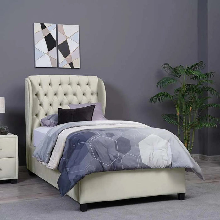 Pluto Headboard Velvet White L-120 : H-125 Cm
