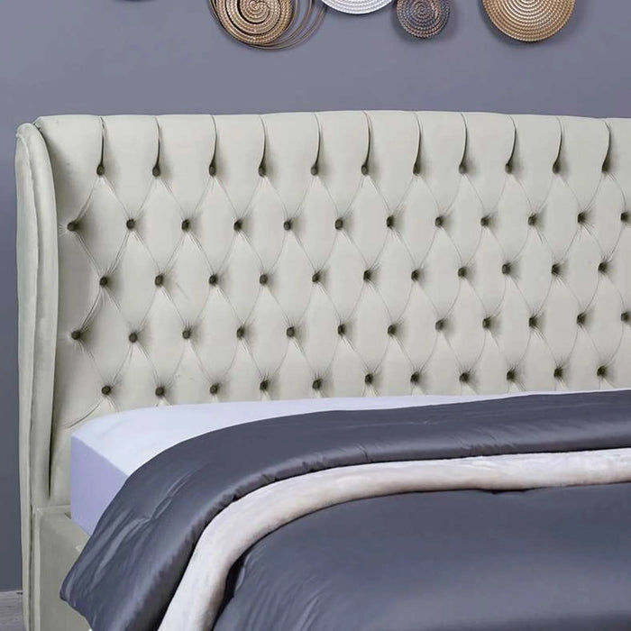 Pluto Headboard Velvet White L-200 : H-125 Cm