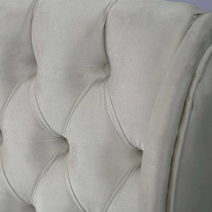 Pluto Headboard Velvet White L-200 : H-125 Cm
