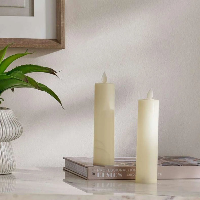 Polia 2-Piece Led Candle 7.5X25Cm - Off White