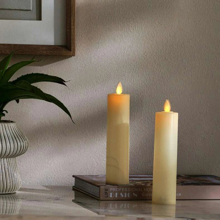 Polia 2-Piece Led Candle 7.5X25Cm - Off White