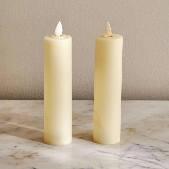 Polia 2-Piece Led Candle 7.5X25Cm - Off White