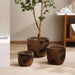 Pollux Polyresin Planter Dia40X37Cm - Rust Pan Home