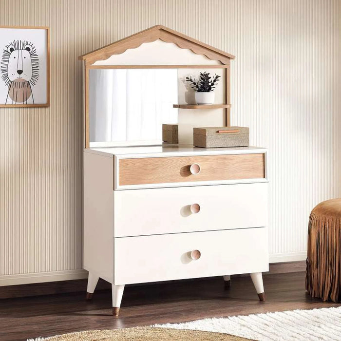 Popeye Kids Dresser 3 Drawers With Mirror - White