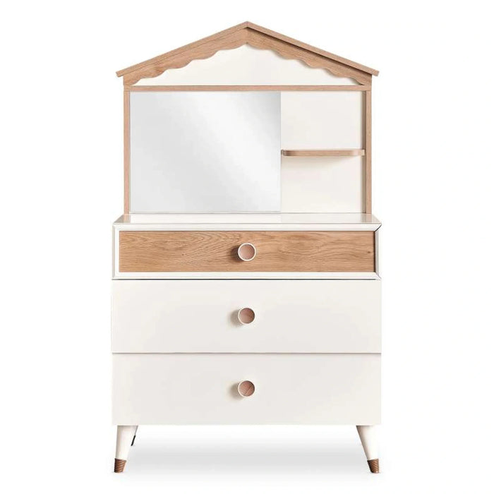 Popeye Kids Dresser 3 Drawers With Mirror - White