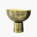 Poppy Metal Antique Antique Footed Bowl 30X30X26Cm - Brass Pan Home