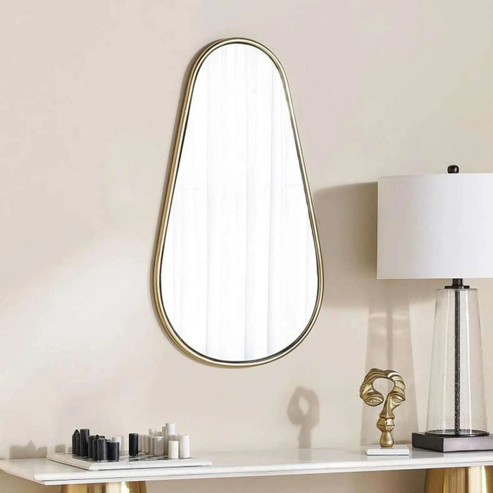 Porada Console Mirror - White & Gold