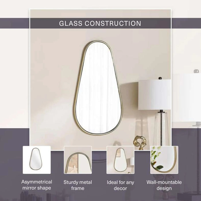 Porada Console Mirror - White & Gold