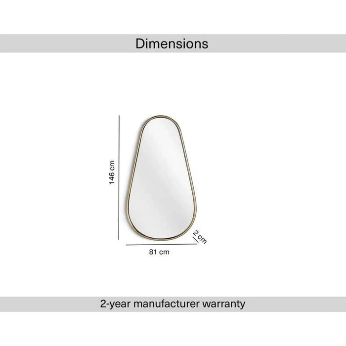 Porada Console Mirror - White & Gold