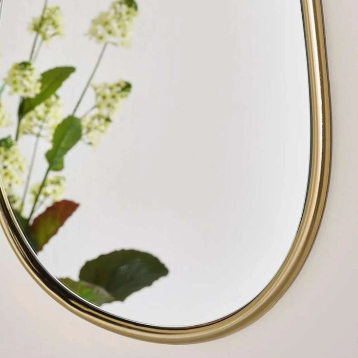 Porada Console Mirror - White & Gold