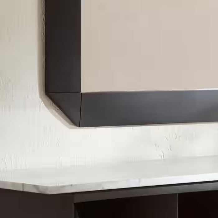 Poragan Console Table With Mirror Marble - Black & White